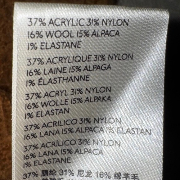 Free People Women's Lulu Oversized Knit Sweater Ginger Brown Wool Alpaca Size M - Picture 6 of 9